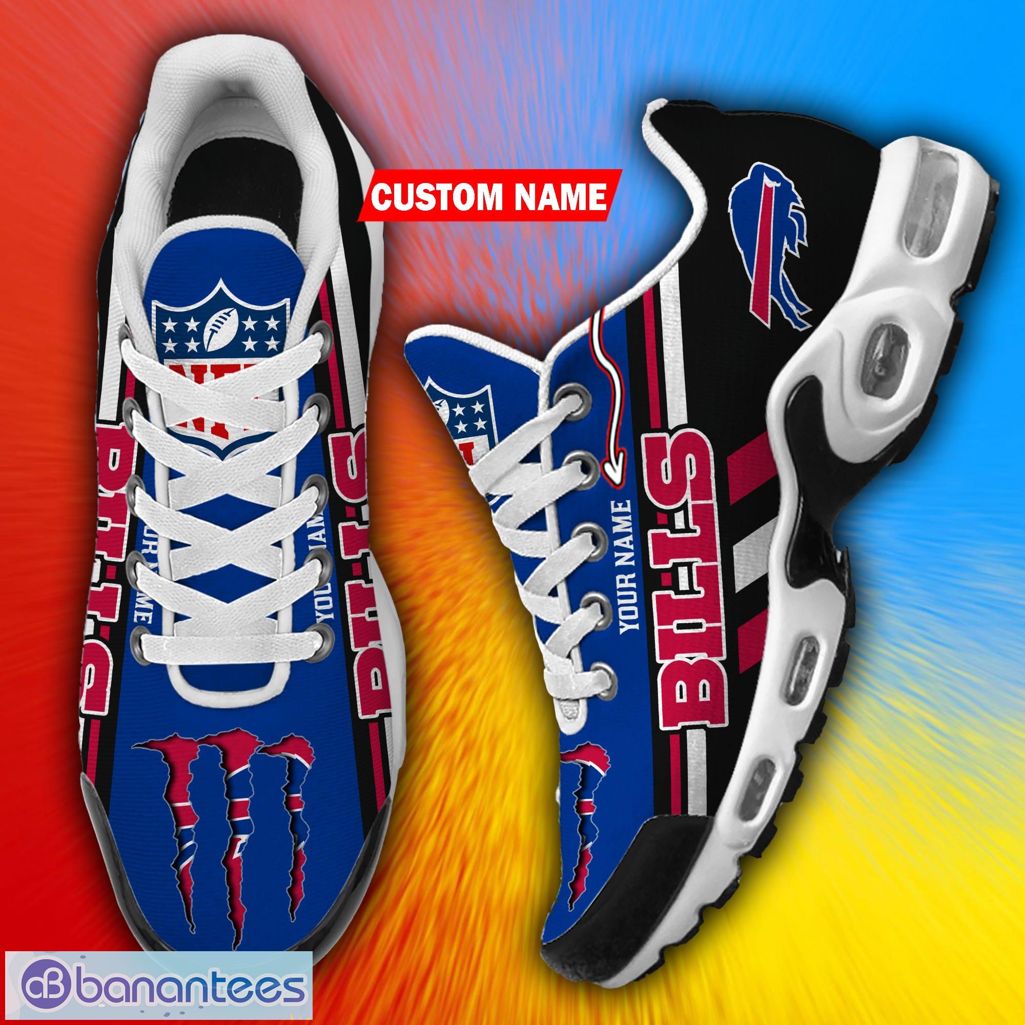 Custom Name Buffalo Bills NFL Monster Sport Logo Air Cushion Sports Shoes -  Banantees