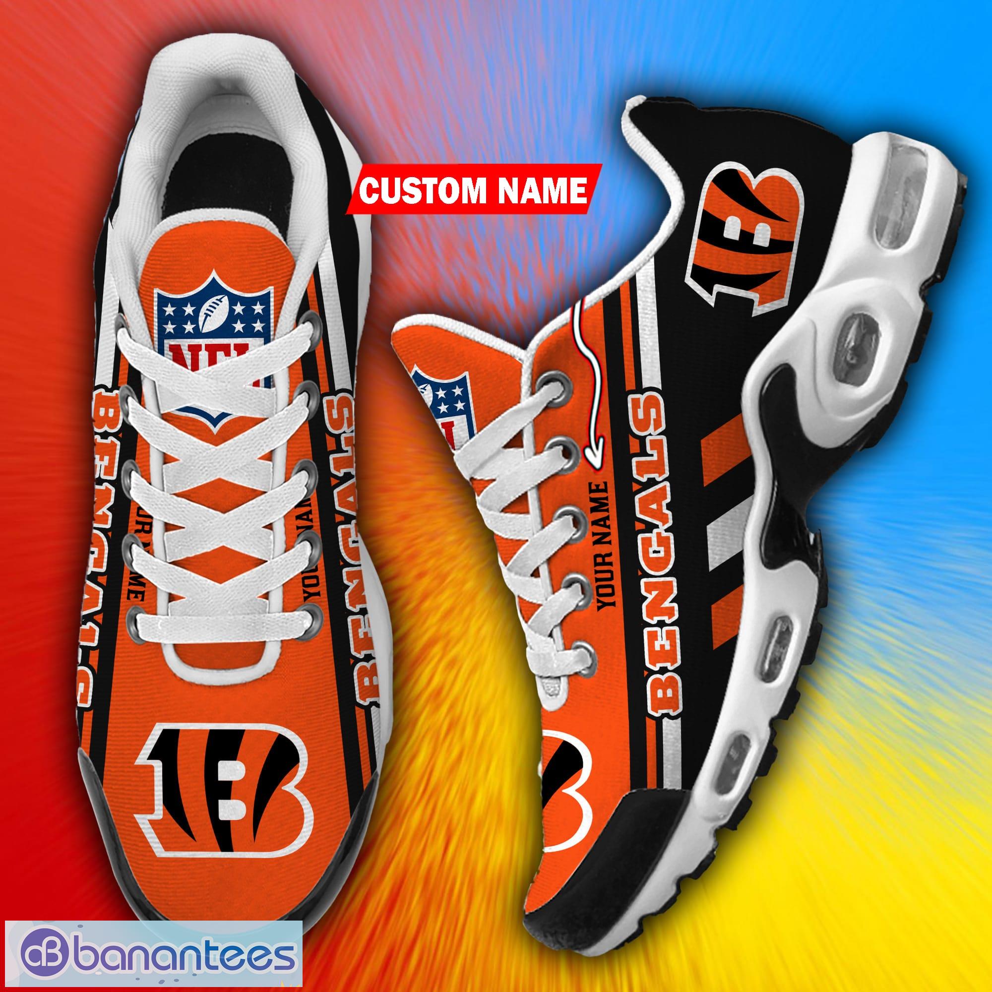 Custom Name Cincinnati Bengals NFL Logo Air Cushion Sports Shoes