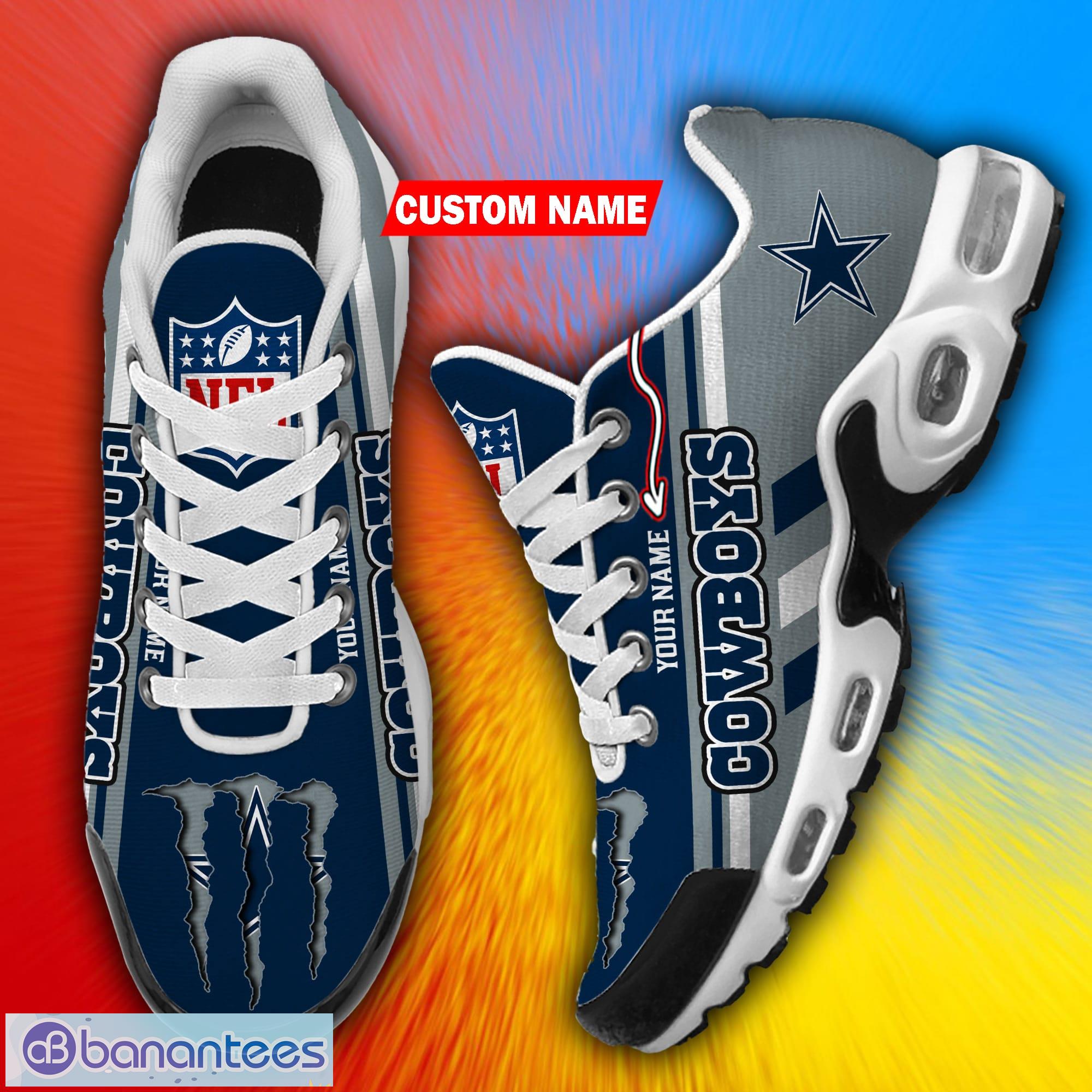 Custom Name Dallas Cowboys New Logo Air Cushion Sports Shoes Men Women -  Banantees