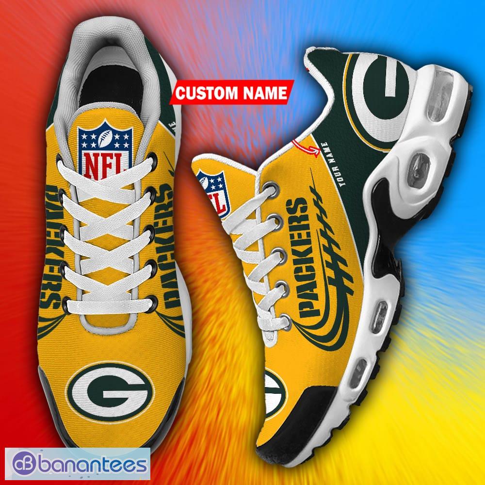 Custom Name Green Bay Packers New Logo Air Cushion Sports Shoes Men Women -  Banantees