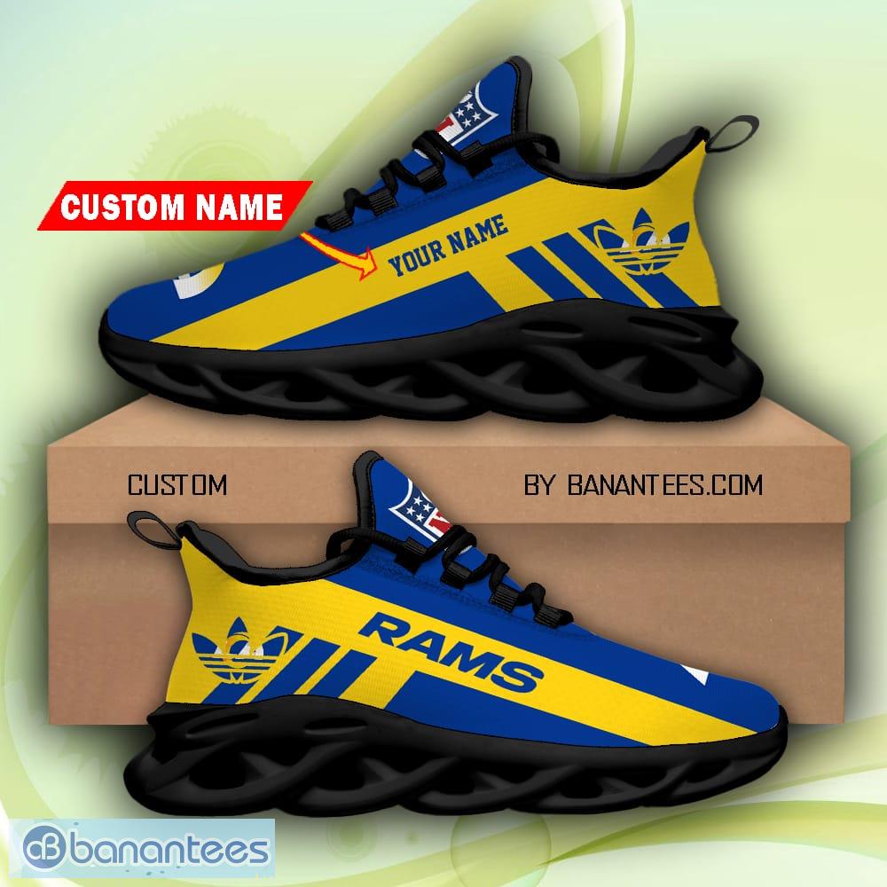 Los Angeles Rams Custom Name Luxury NFL Max Soul Shoes Design 7