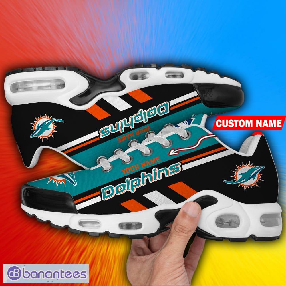 Miami Dolphins Premium NFL Team Sneakers Custom Name Air Cushion Shoes For  Fans - Banantees