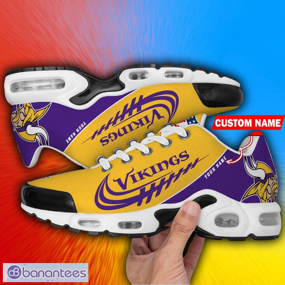 Custom Name Minnesota Vikings Logo Air Cushion Sports Shoes Perfect Gift  For NFL Fans - Banantees