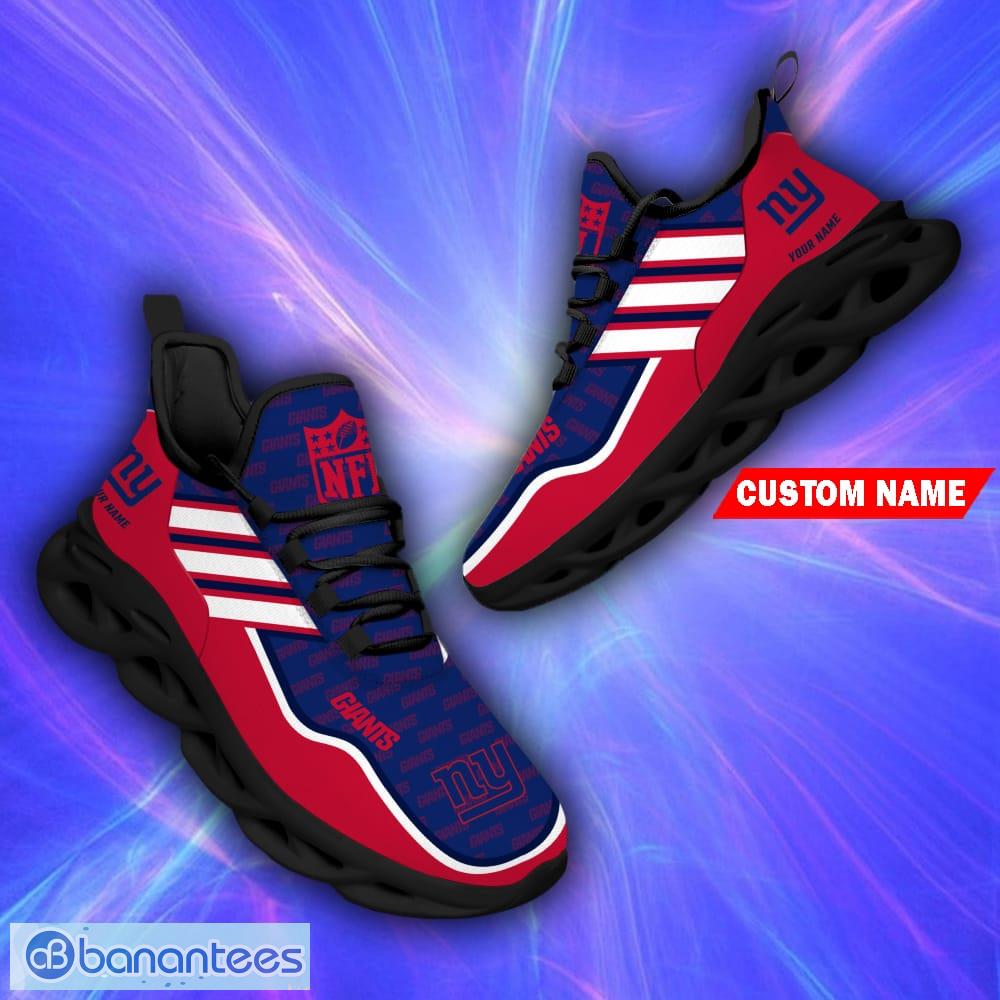 Personalize NFL New York Giants White Blue Max Soul Sneakers