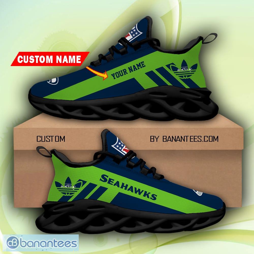 Seattle Seahawks NFL Logo Fans Custom Name Max Soul Shoes - Freedomdesign