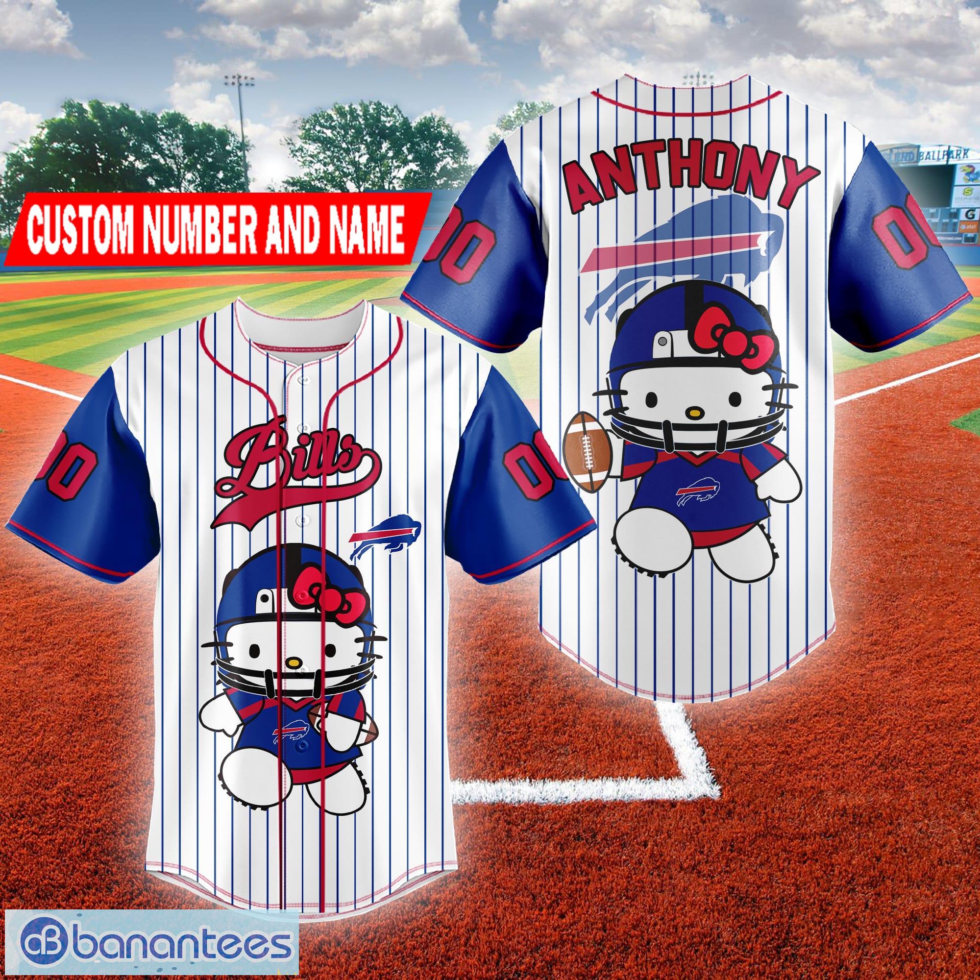 AUTHENTIC] Custom Name NFL Buffalo Bills Baseball Jersey Shirt