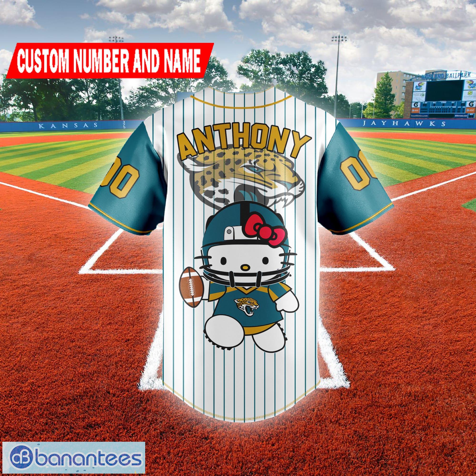 Jacksonville Jaguars Baseball Jersey NFL Hello Kitty Custom Name