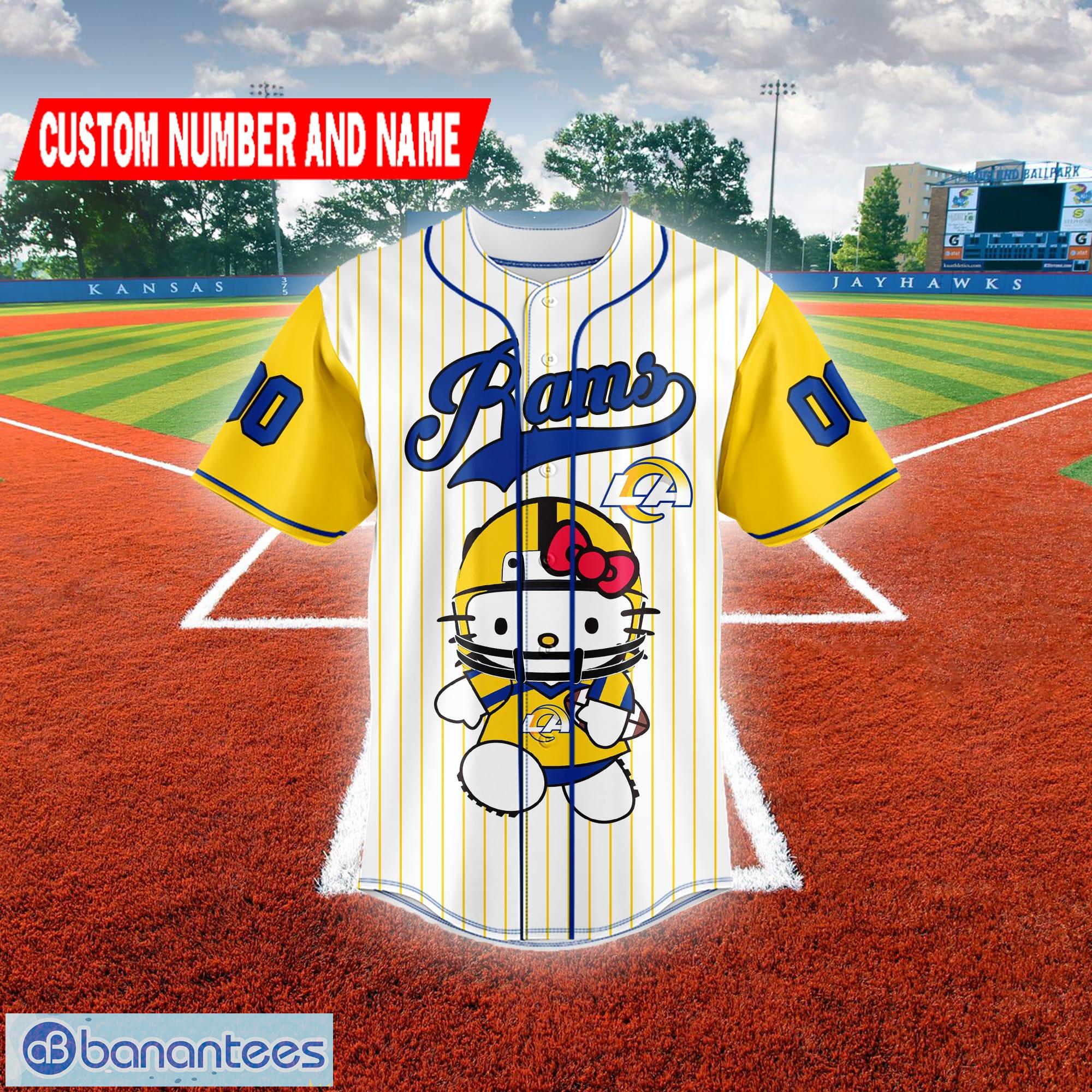 Los Angeles Rams-NFL BASEBALL JERSEY CUSTOM NAME AND NUMBER Best