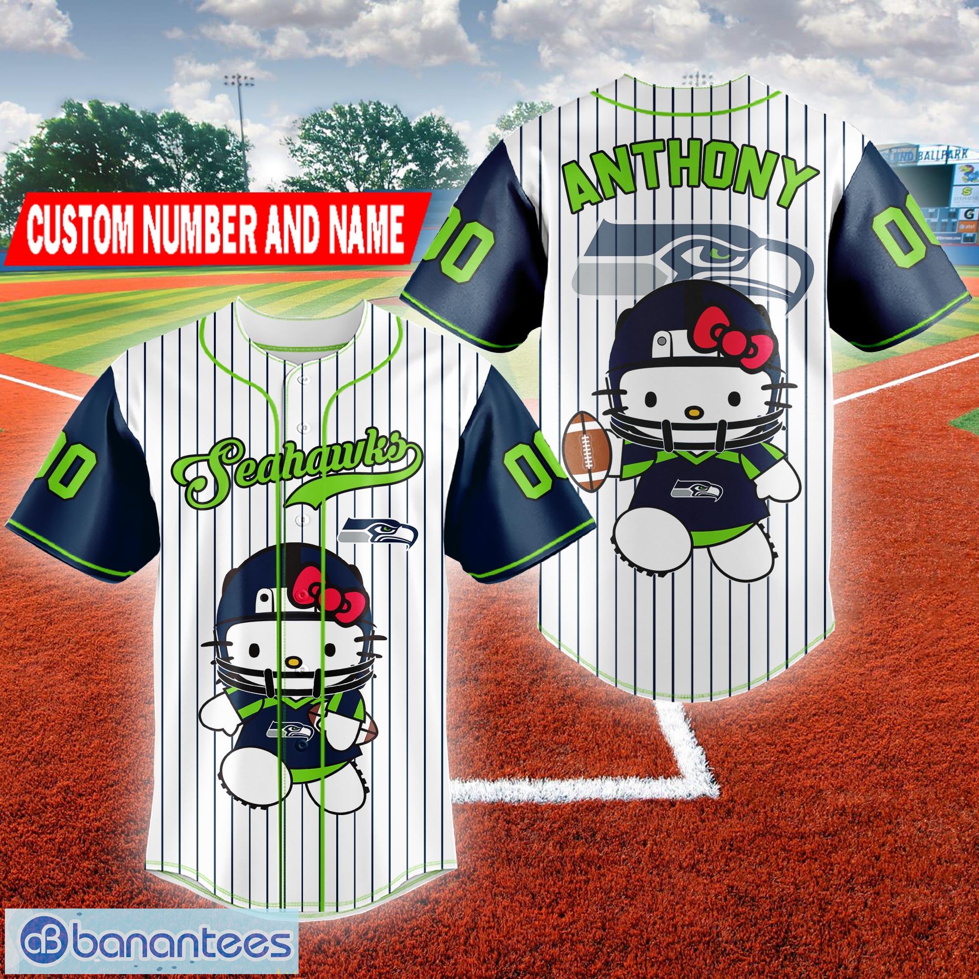 Seattle Mariners Baseball Jersey MLB Hello Kitty Custom Name & Number