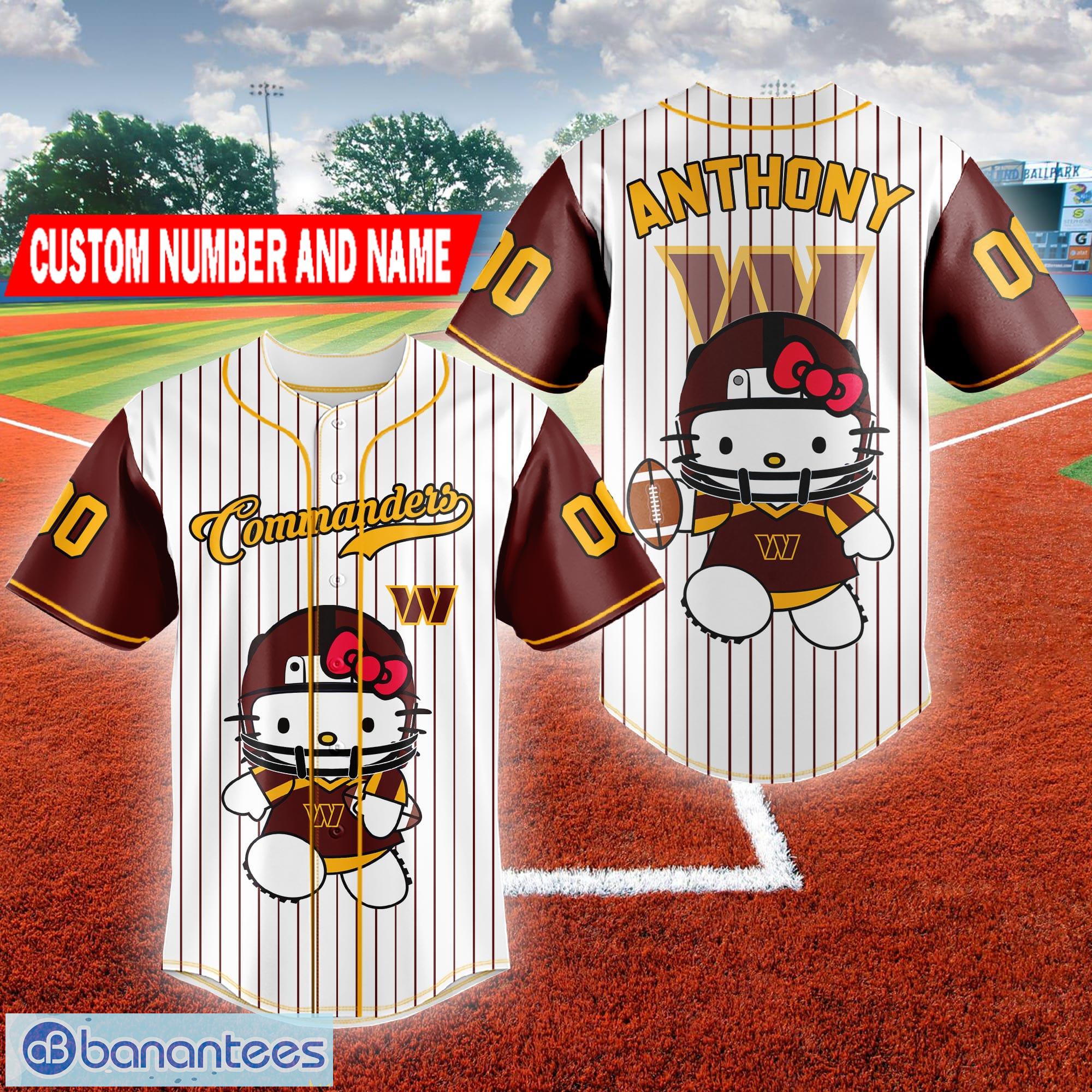 Washington Commanders Custom Name And Number Baseball Jersey NFL Shirt Fan  Gifts