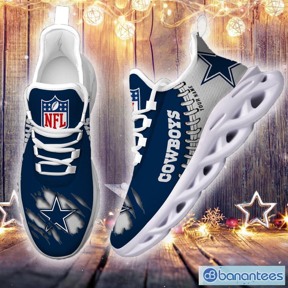 Dallas Cowboys Chunky Shoes NFL Football Team Custom Name Max Soul Sneakers  - Freedomdesign