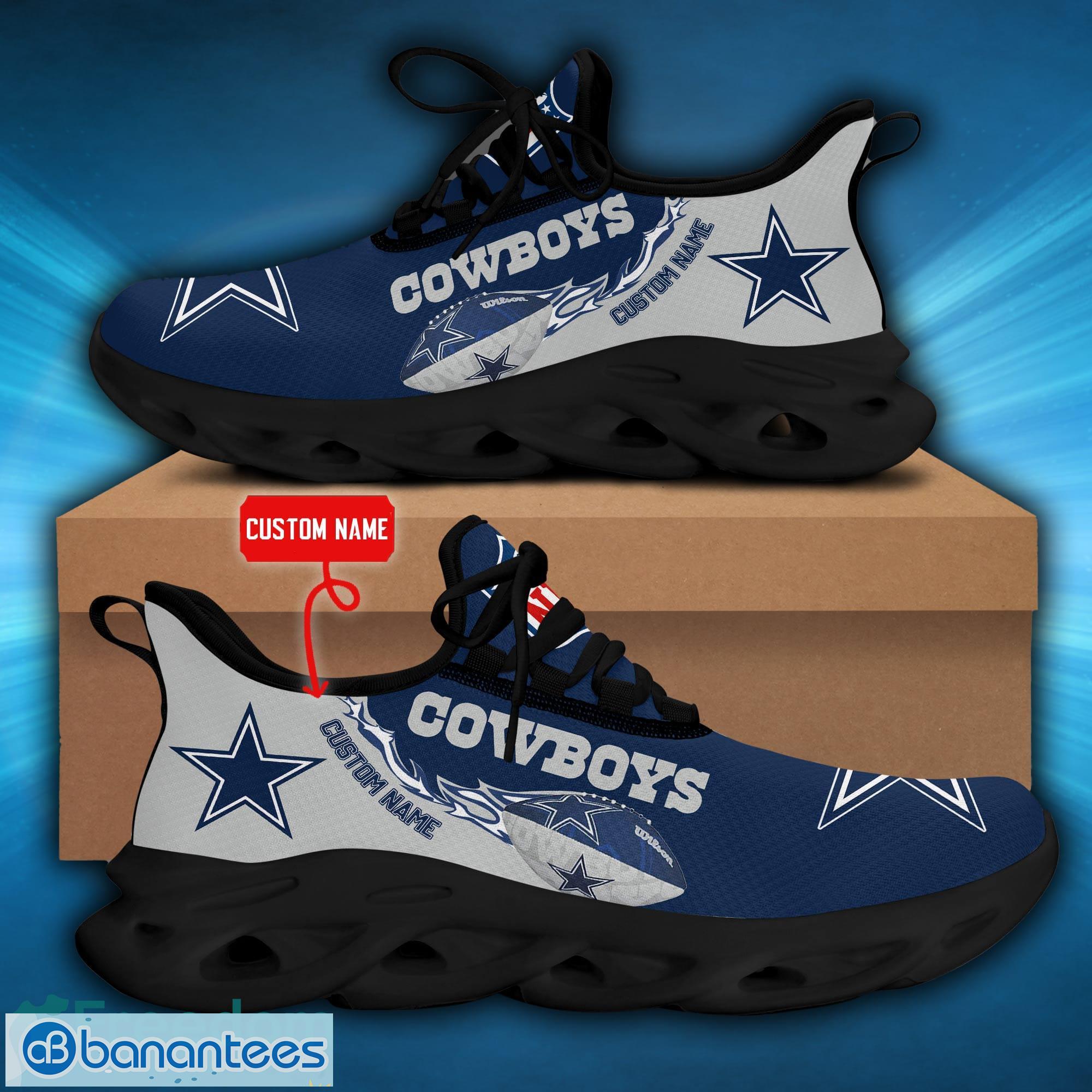 Dallas Cowboys NFL Max Soul Shoes Custom Name Sneakers - Banantees