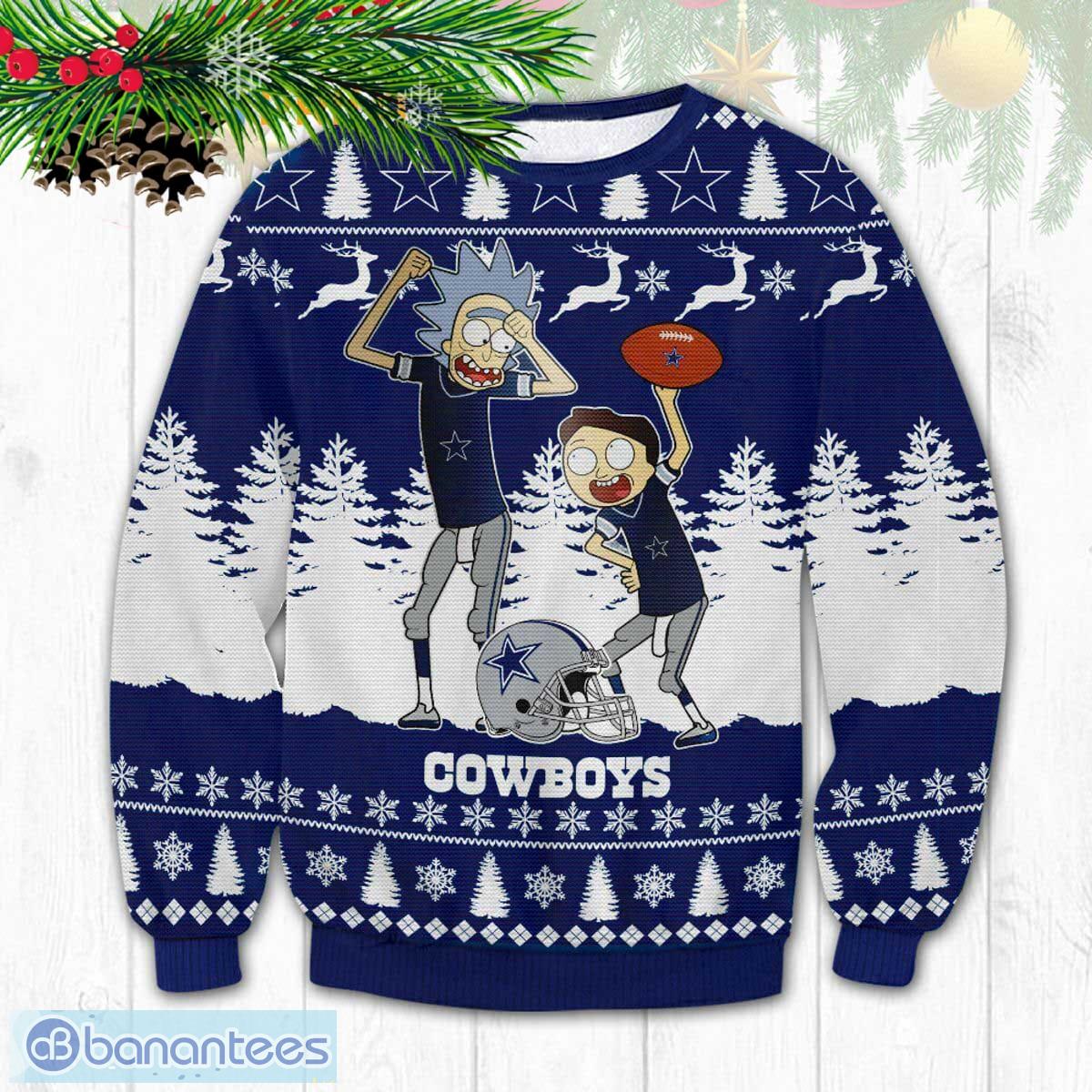 NFL Dallas Cowboys Clothing AOP Ugly Christmas Sweater Custom Number And  Name Fans Gift - Banantees