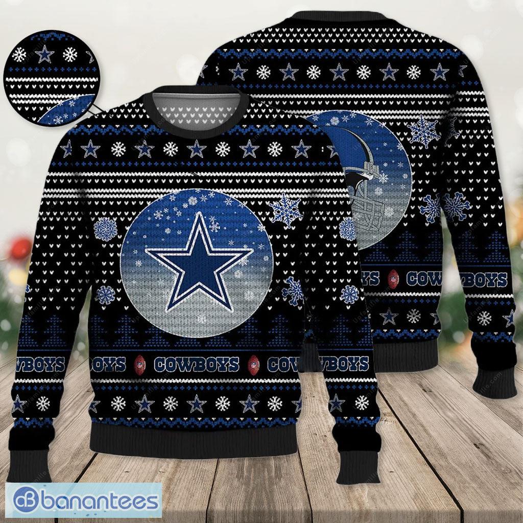 Dallas Cowboys Christmas Caro Pattern Ugly Sweater For Men Women - Banantees