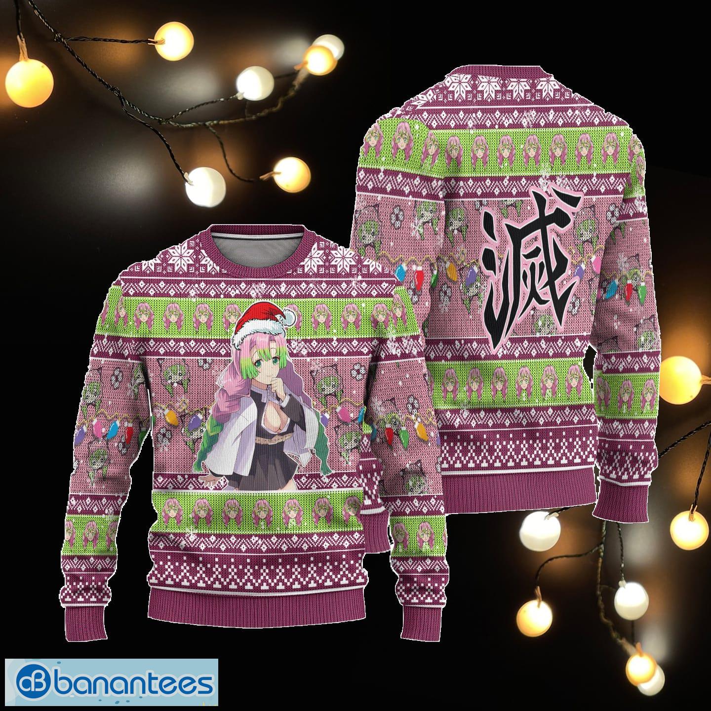 Demon Slayer Mitsuri Kanroji Anime Xmas Ugly Christmas Sweater Gift For Men  Women - Banantees