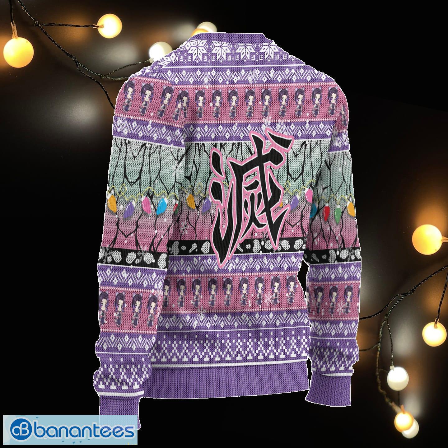 demon slayer shinobu kochou anime xmas ugly christmas sweater for men women 1 image Demon Slayer Shinobu Kochou Anime Xmas Ugly Christmas Sweater For Men Women - Demon Slayer Shinobu Kochou Anime Ugly Christmas Sweater Xmas Gift_2