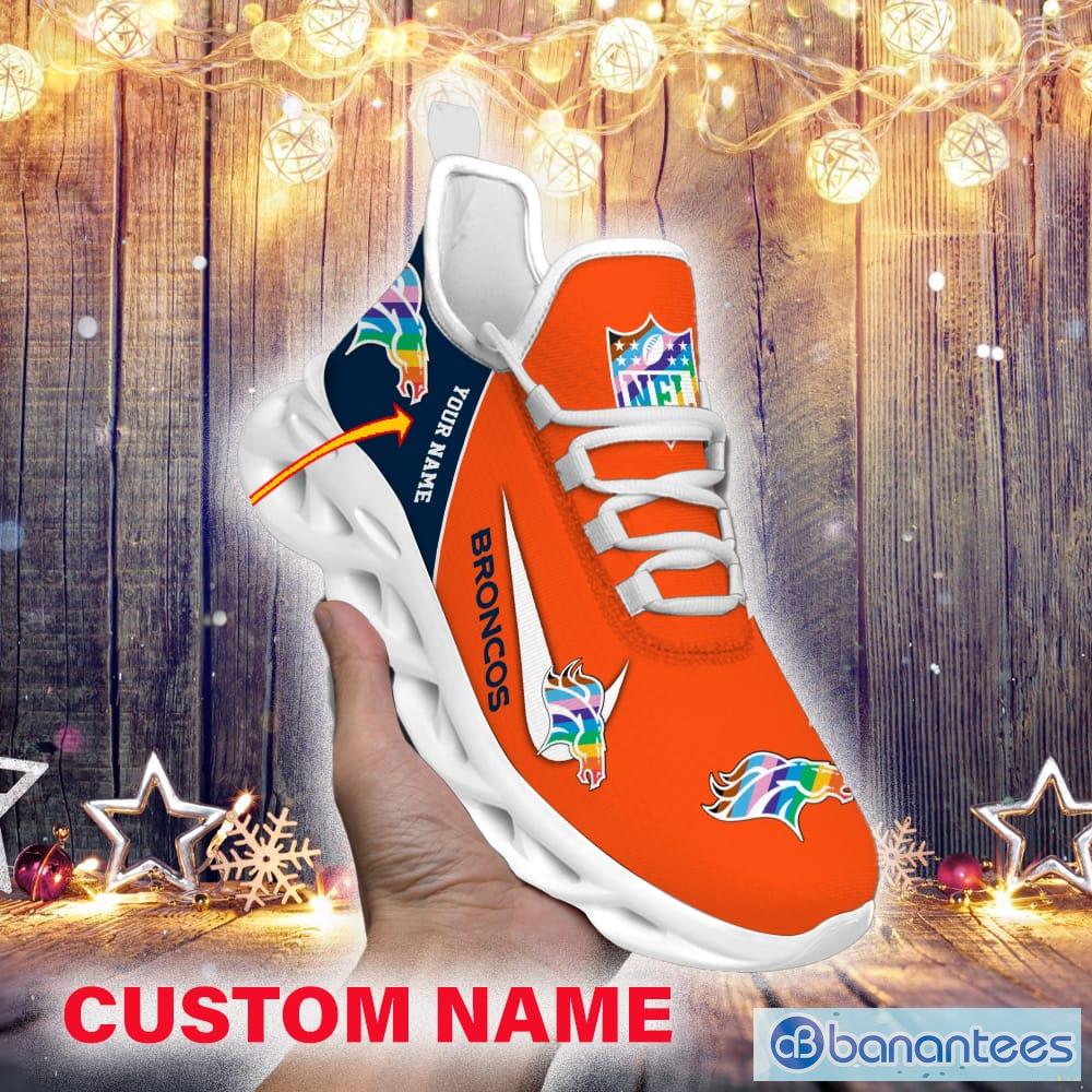 Denver Broncos Custom Name Luxury NFL Max Soul Shoes Design 5 Chunky  Sneakers For Men And Women - Banantees