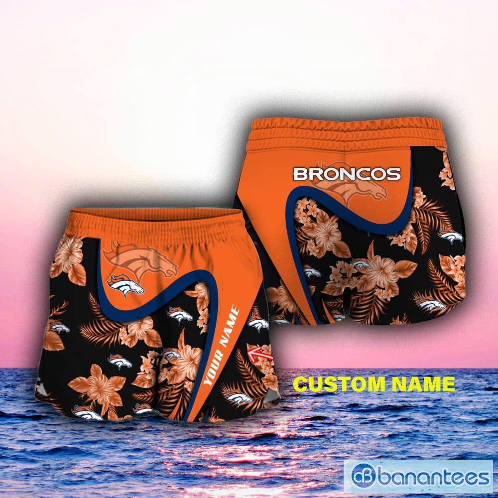 Denver Broncos Custom Name NFL Floral Hawaiian Shirt And Shorts Gift For  Men And Women Fans - Banantees