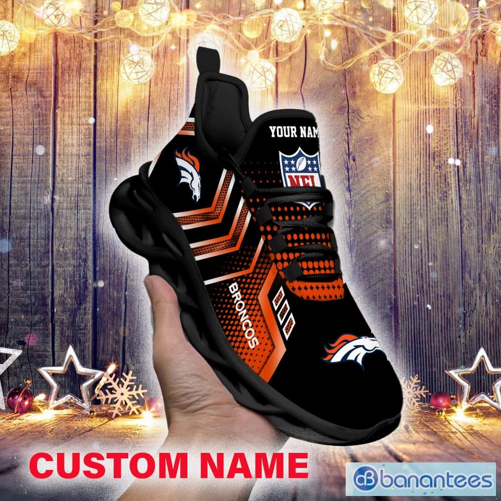 Custom Name NFL Denver Broncos Style Logo Caro Max Soul Shoes Gift