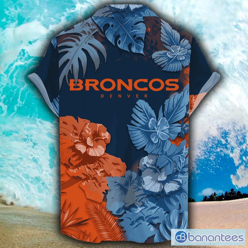 Denver Broncos Skull Gift For Fan Hawaiian Graphic Print Short Sleeve  Hawaiian Shirt