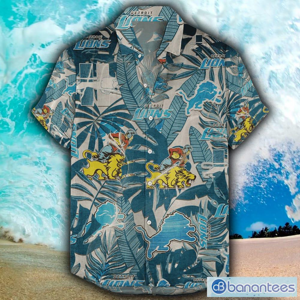 Detroit Lions NFL Flower 3D Hawaiian Shirt And Short For Fans - Banantees