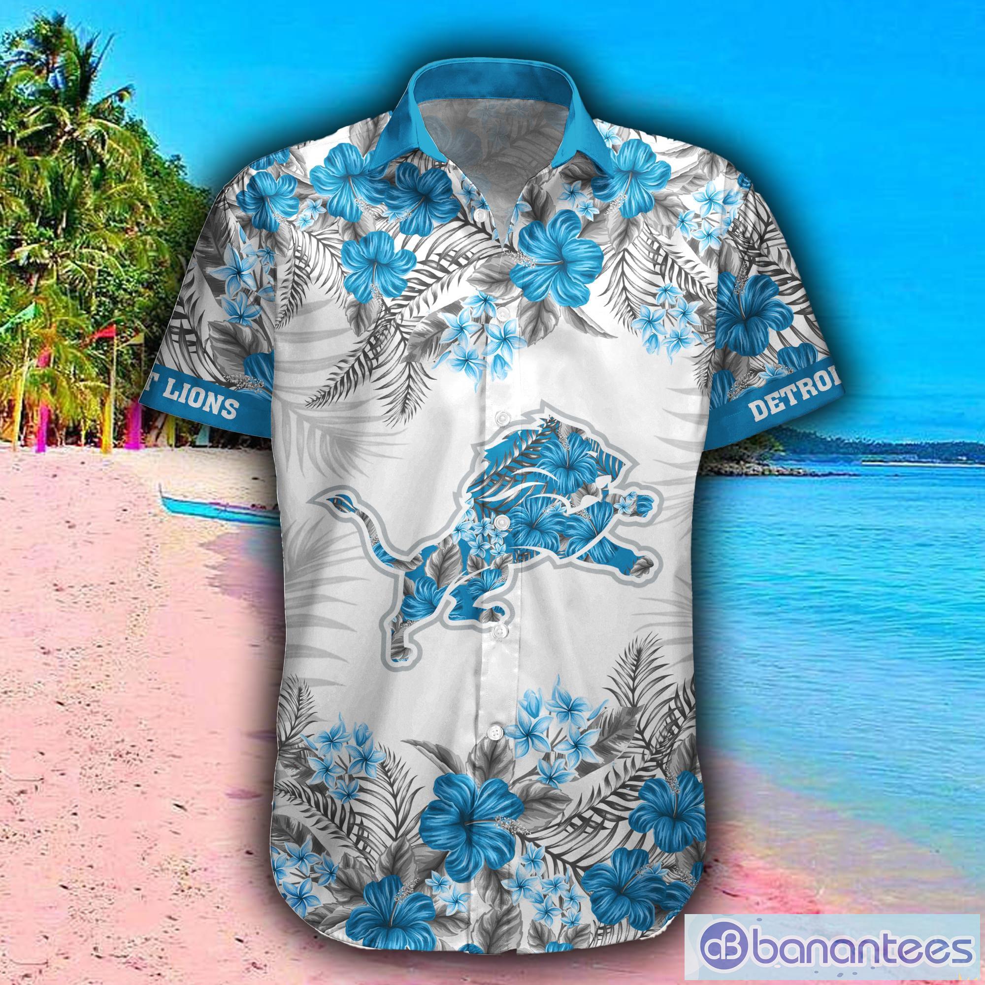 Detroit Lions NFL Summer 3D Hawaiian Shirt And Shorts For Men And Women  Gift Fans - Banantees