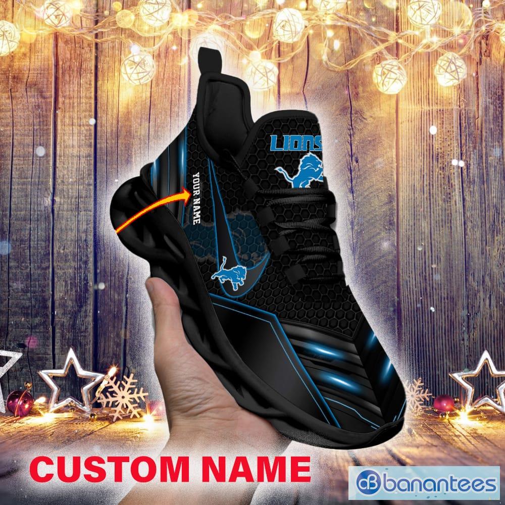 Personalized Name NFL Detroit Lions Max Soul Shoes Best Gift