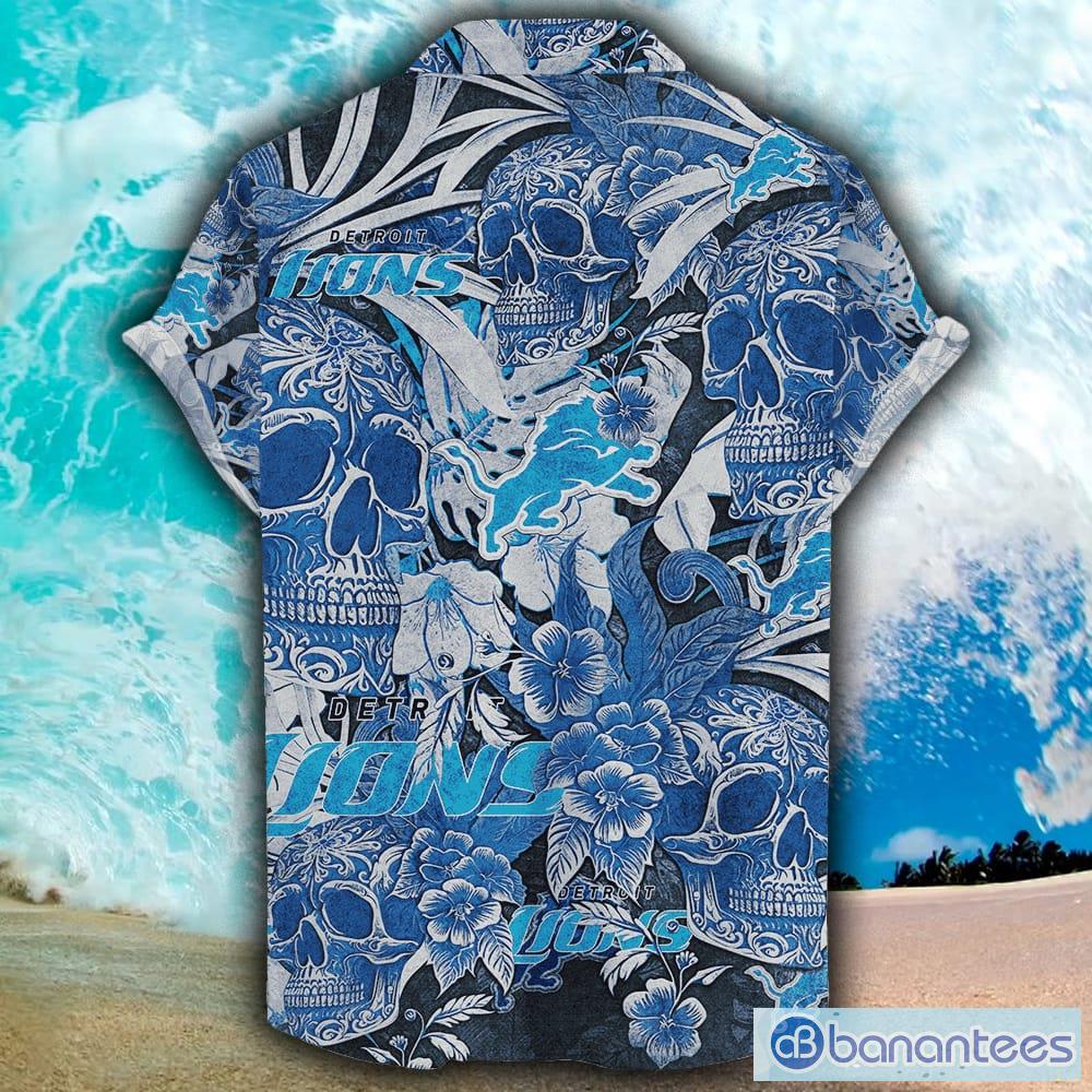 NFL Detroit Lions 3D Flowers Leaf Hawaiian Shirt Summer Hot Gift For Fans -  Banantees