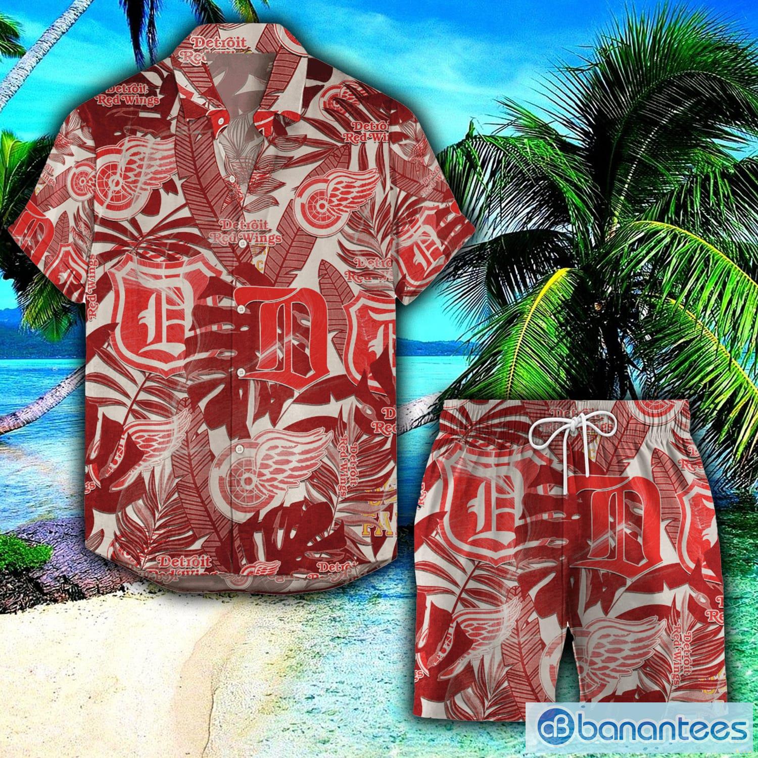 Detroit Red Wings NHLTropical Hawaiian Shirt For Fans - Banantees