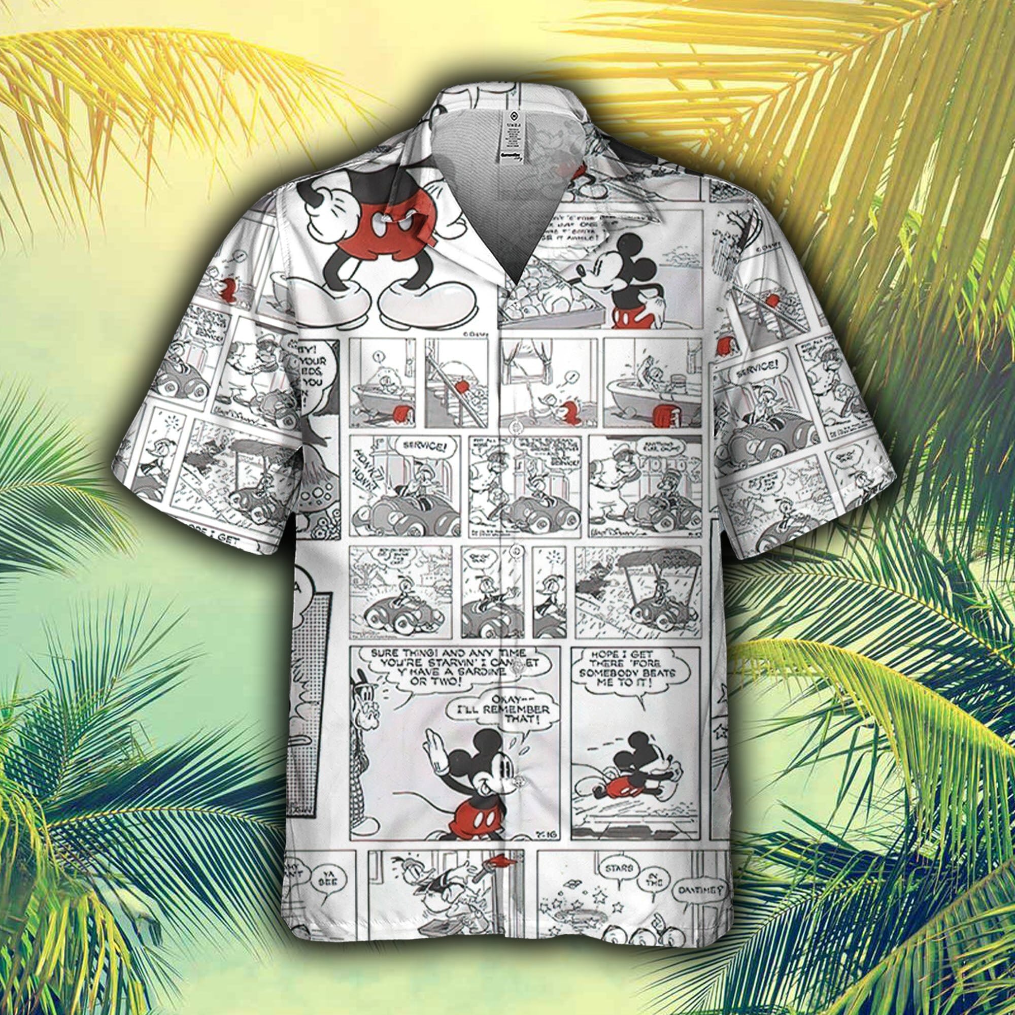 Disney Mickey Mouse Retro Comic Life Style Mickey Hawaiian Shirt