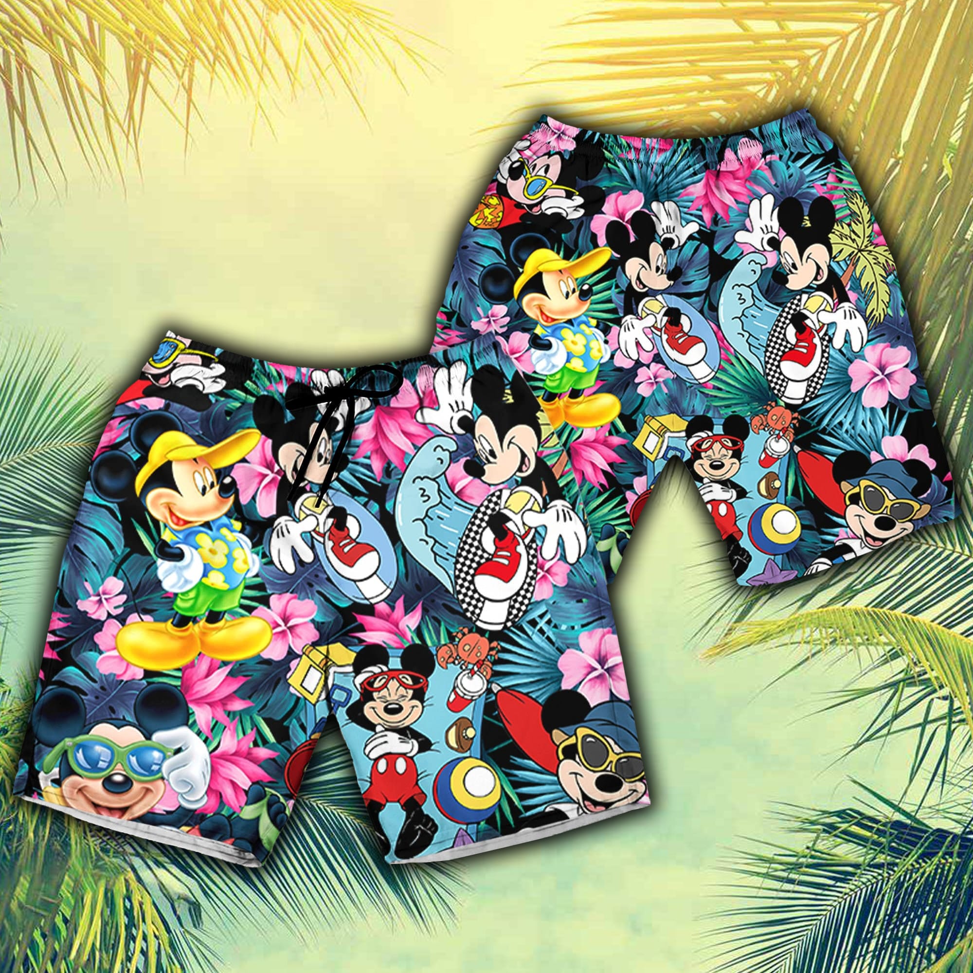 Disney Mickey Mouse Tropical Summer Vacation Mickey Hawaiian Shirt