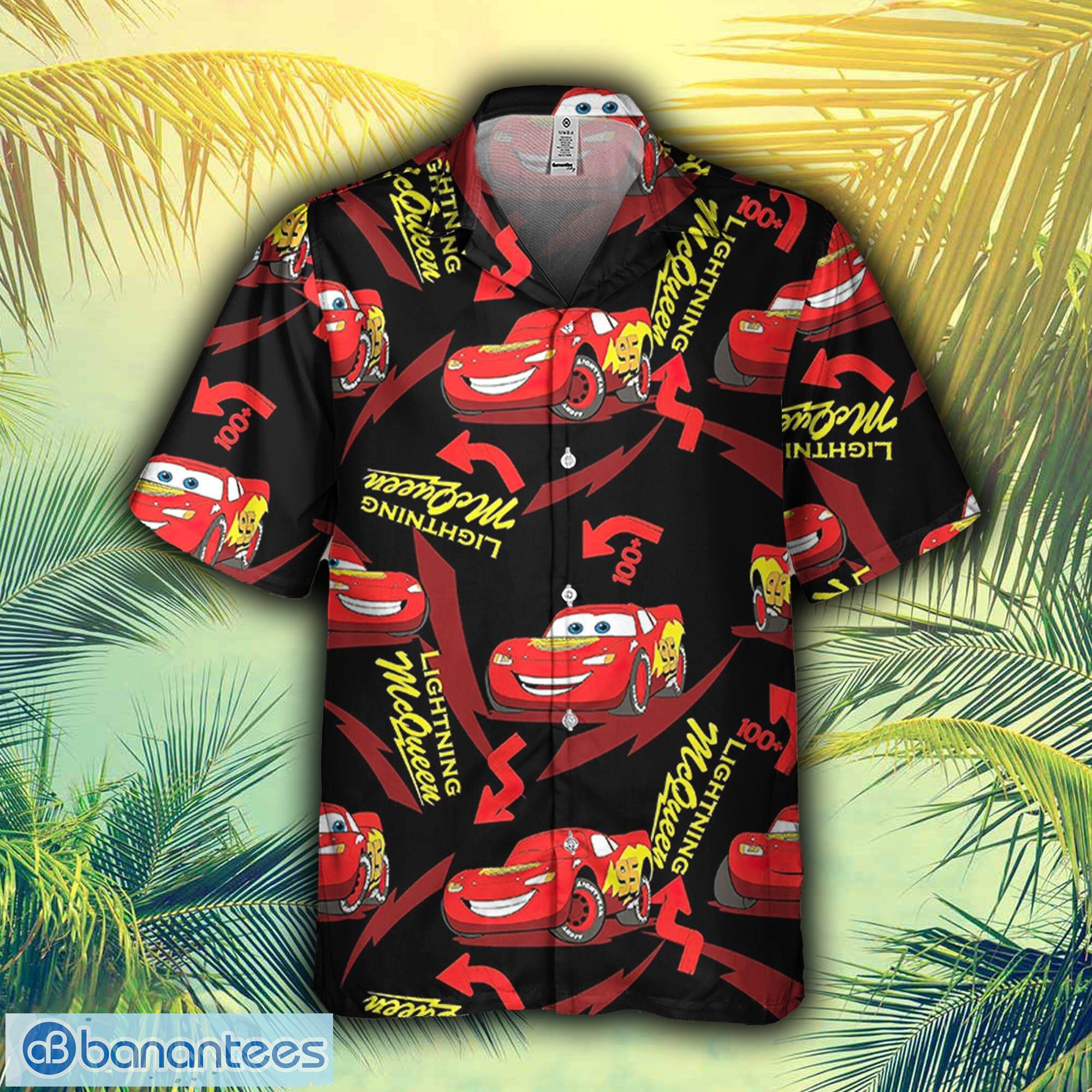 Custom Name Lightning Mcqueen Red Black Hawaiian Aloha Shirt Gift For Men  And Women - Freedomdesign