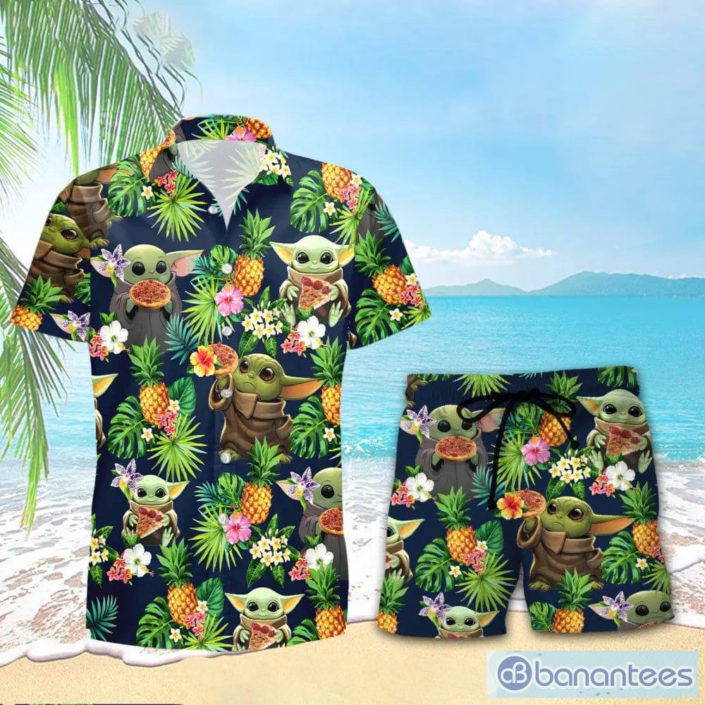 Houston Texans NFL Baby Yoda 3D Hawaiian Shirt And Shorts For Men And Women  Gift Fans - Banantees