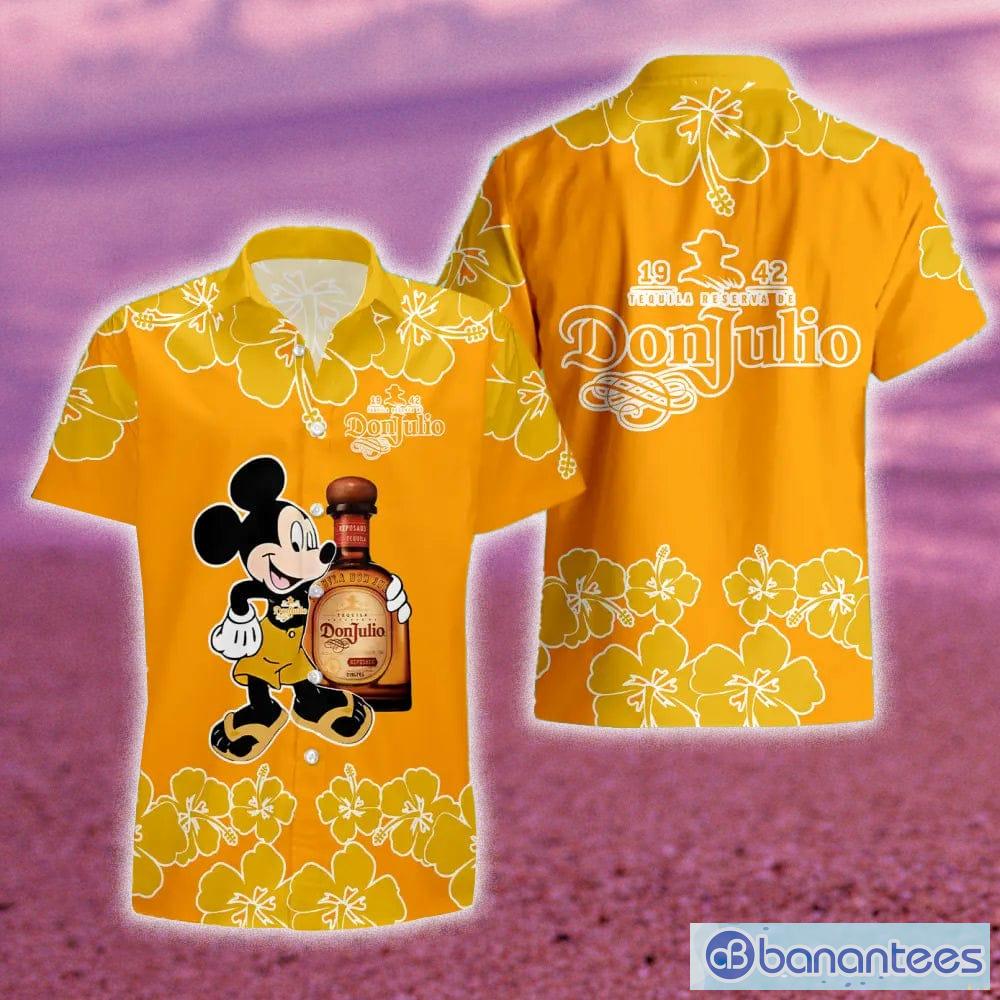 Mickey Mouse Floral Tropical Hawaiian Shirt, Disney Purple