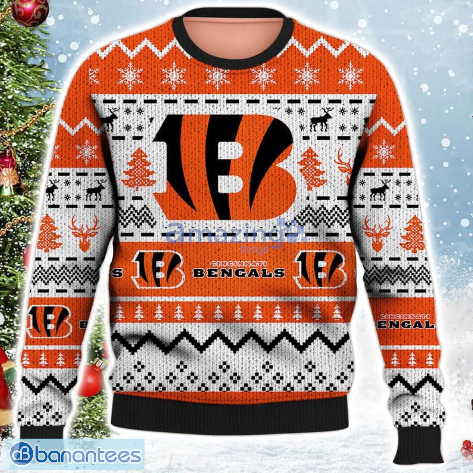 Gift Cincinnati Bengals USA Football Season Bengals Light Ugly Christmas  Sweater - Banantees