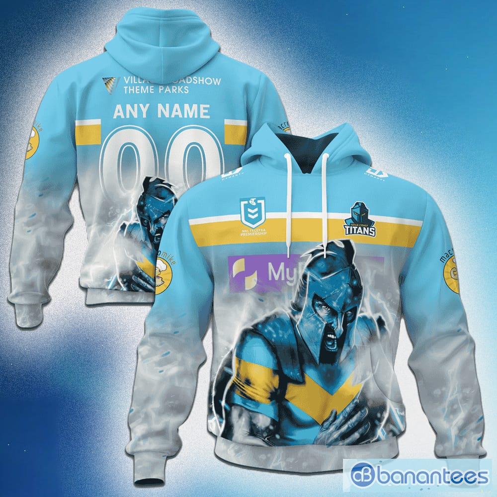 North Queensland Cowboys AOP NRL Custom Number And Name 3D Hoodie Zip  Hoodie T Shirt Gift For Fans - Banantees