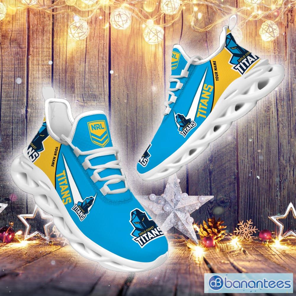 Gold Coast Titans Personalized Name NRL Max Soul Shoes Gift Fans