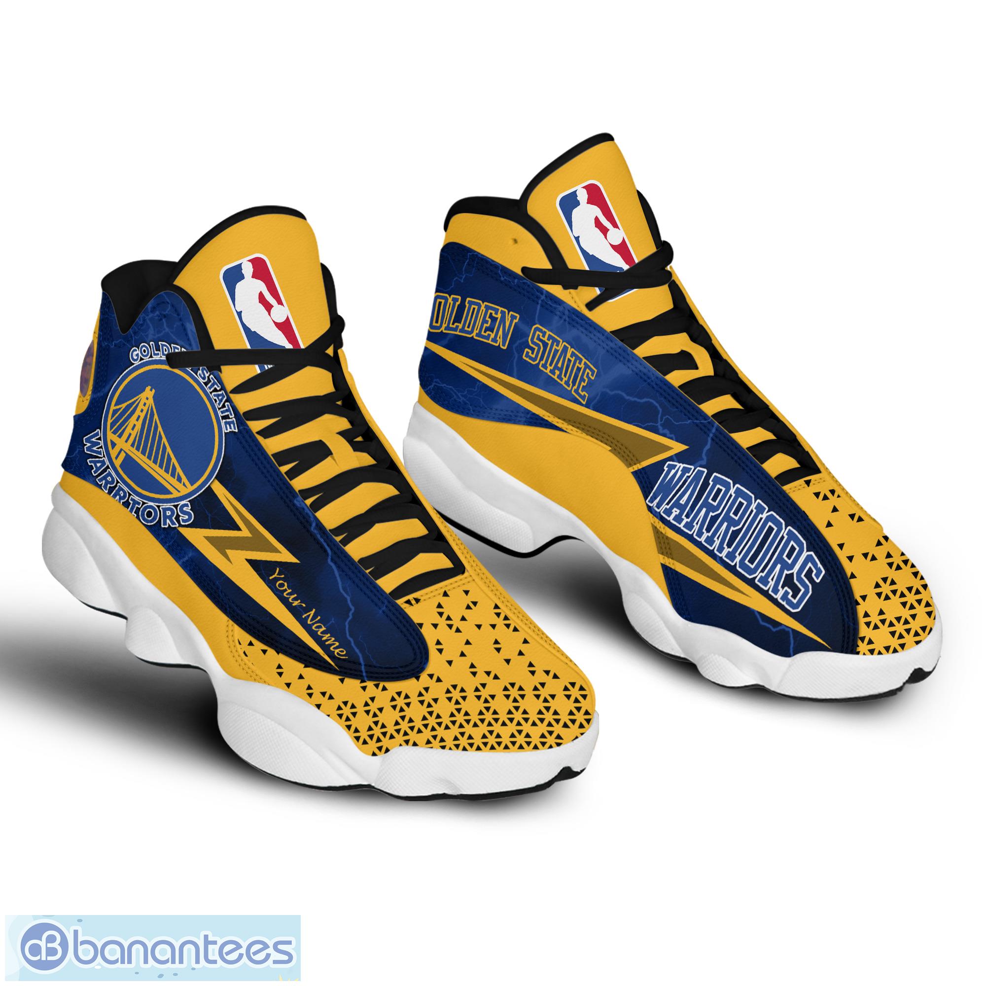 NBA Golden State Warriors Air Jordan 13 Custom Name Shoes