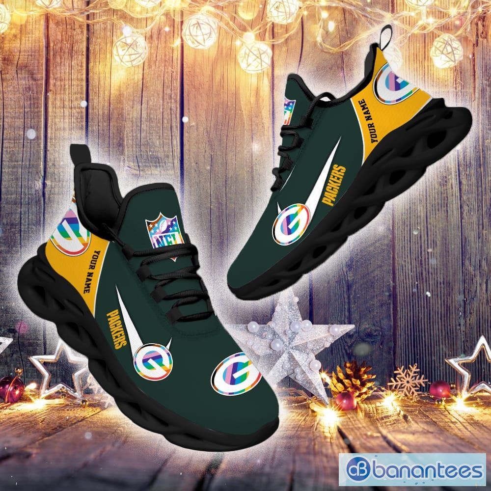 Personalized Name Green Bay Packers NFL Chunky Sneakers Fans Max