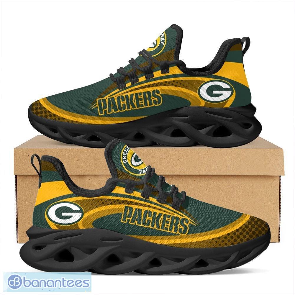 Green Bay Packers Neon Flames Design Running Sneaker Max Soul Shoes Gift  For Men And Women - Banantees