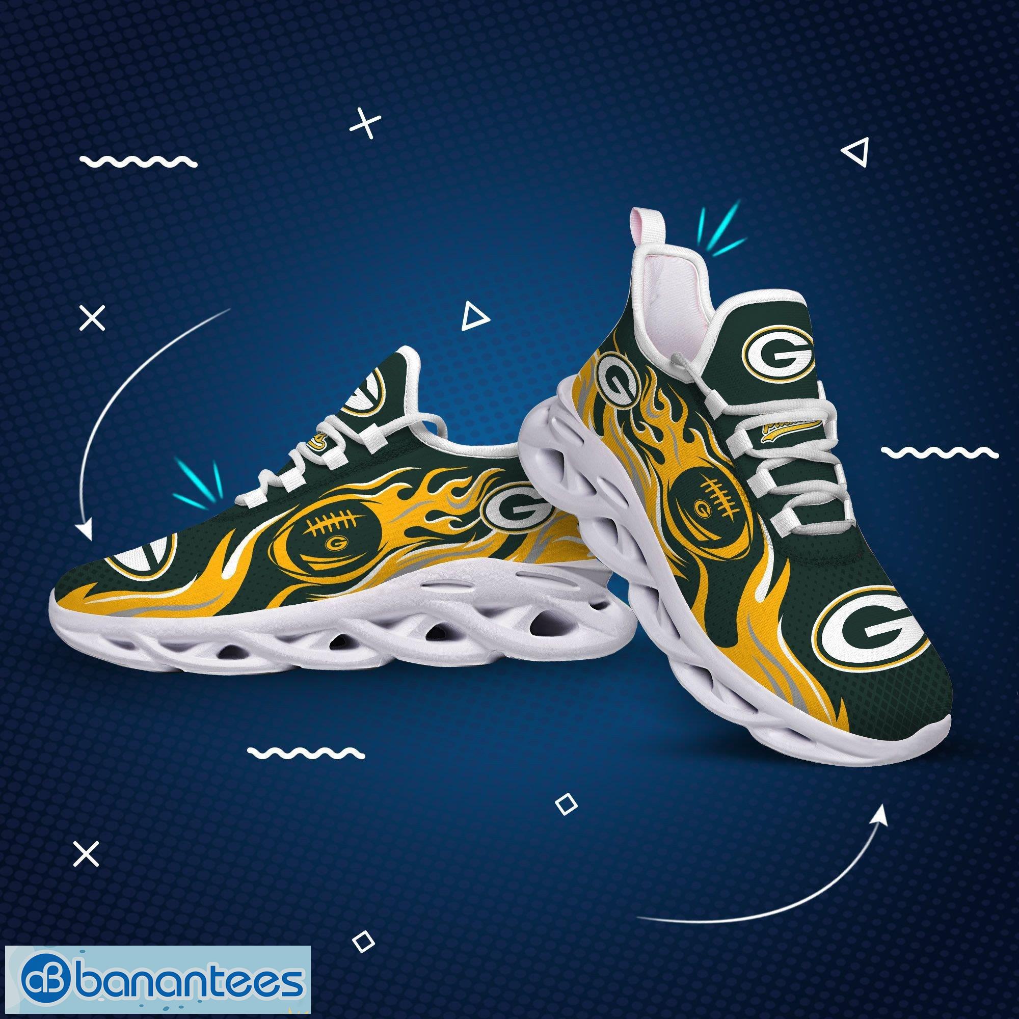 Green Bay Packers Custom Name NFL Max Soul Shoes Gift For Fans Running  Sneaker - Banantees