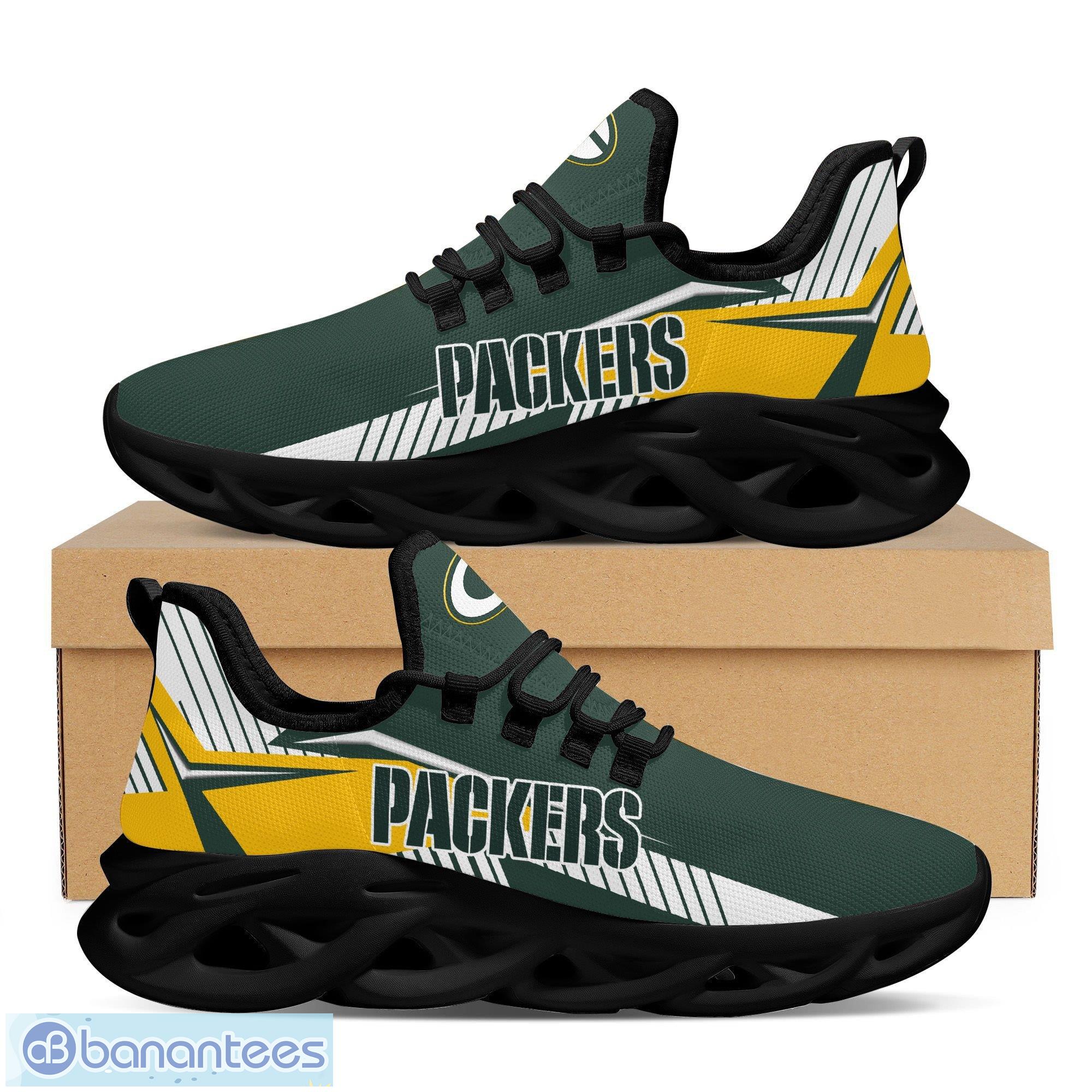 Green Bay Packers Custom Name NFL Max Soul Shoes Gift For Fans Running  Sneaker - Banantees