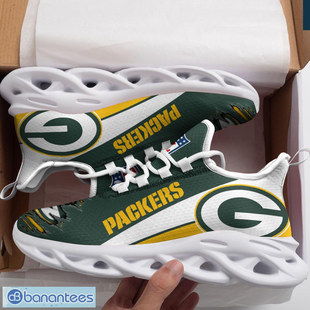 Green Bay Packers Custom Name NFL Max Soul Shoes Gift For Fans Running  Sneaker - Banantees