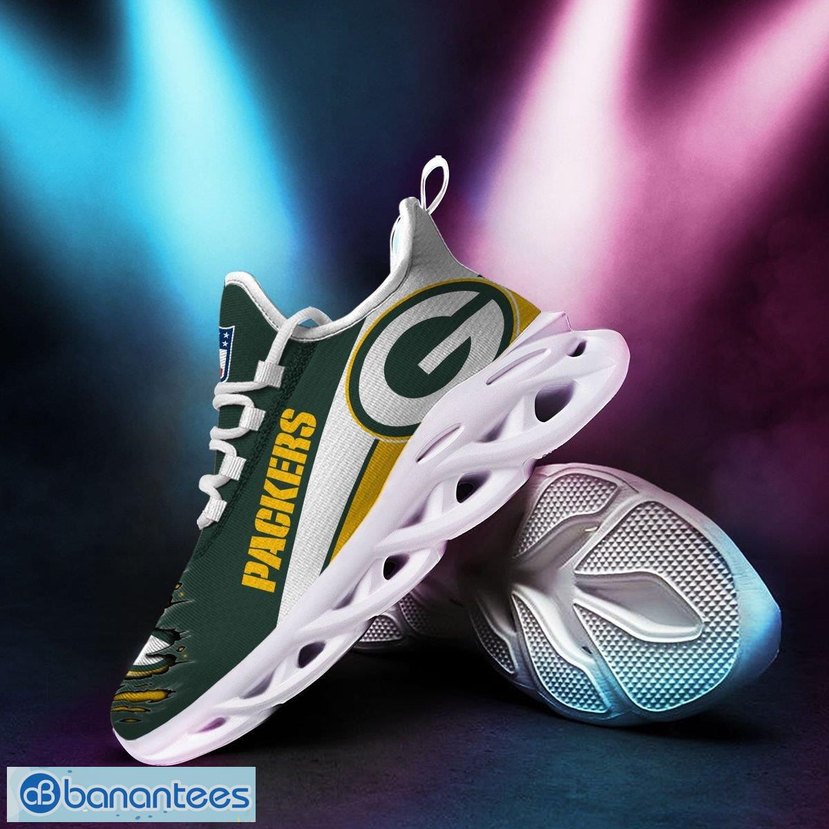 Green Bay Packers Custom Name NFL Max Soul Shoes Gift For Fans Running  Sneaker - Banantees