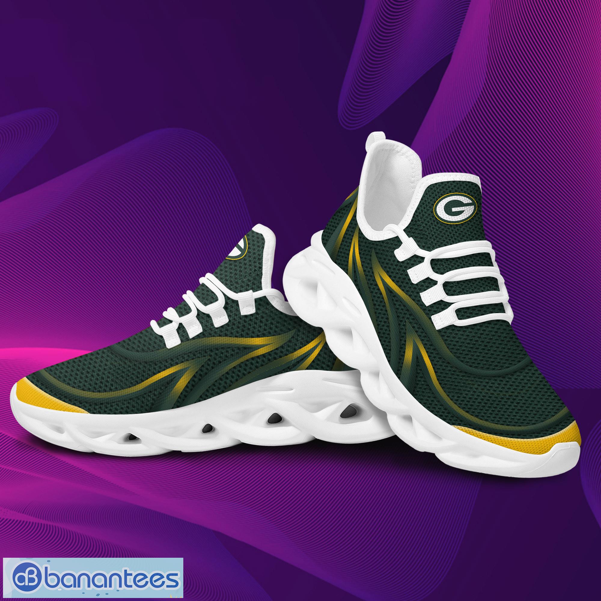 Green Bay Packers Neon Flames Design Running Sneaker Max Soul Shoes Gift  For Men And Women - Banantees