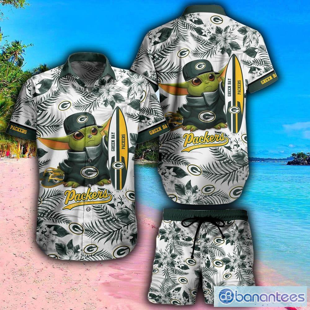 Green Bay Packers 3D Hawaiian Shorts style summer Gift For Mens - Banantees