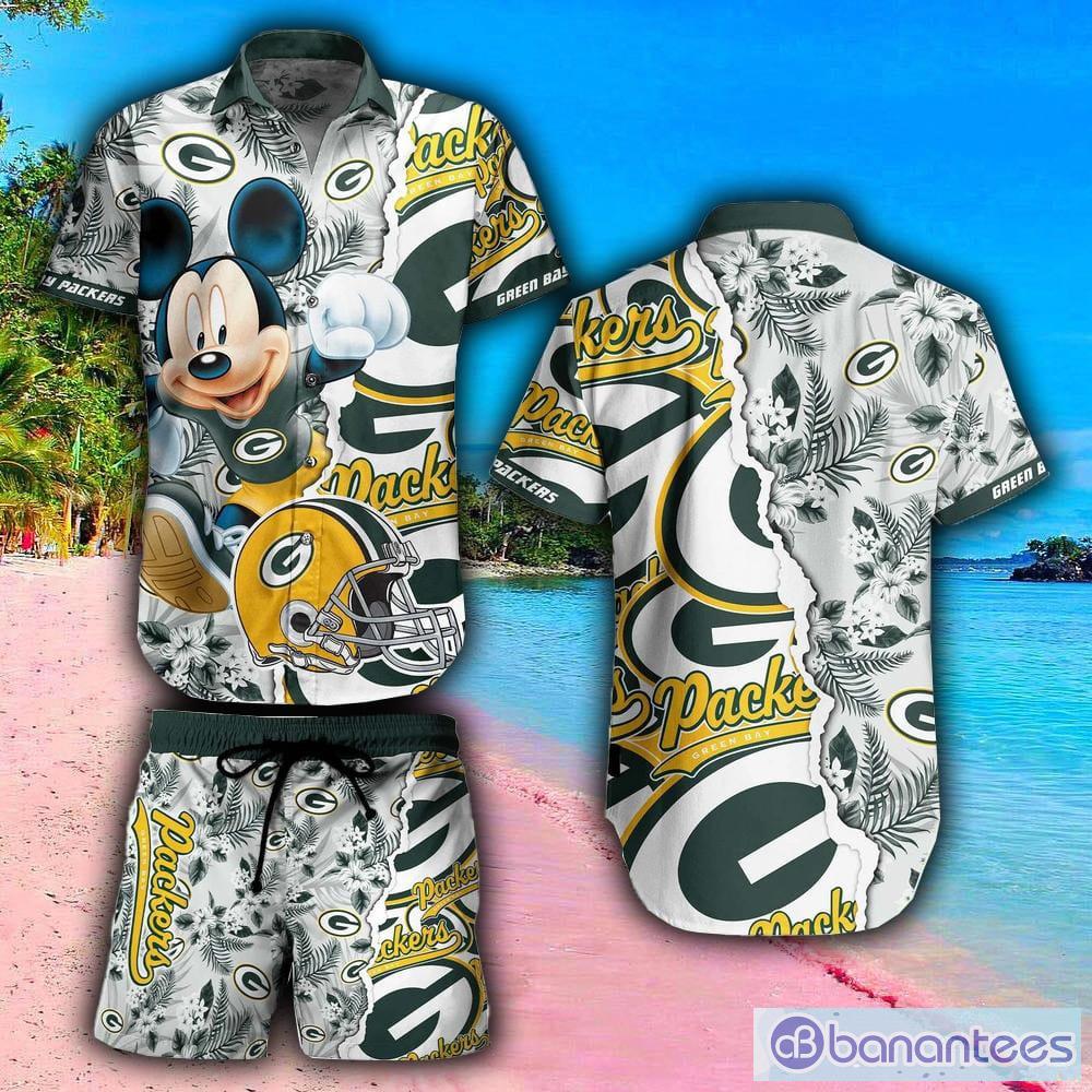 Green Bay Packers Tropical Hawaiian Shirt And Shorts Summer Beach Set -  Banantees