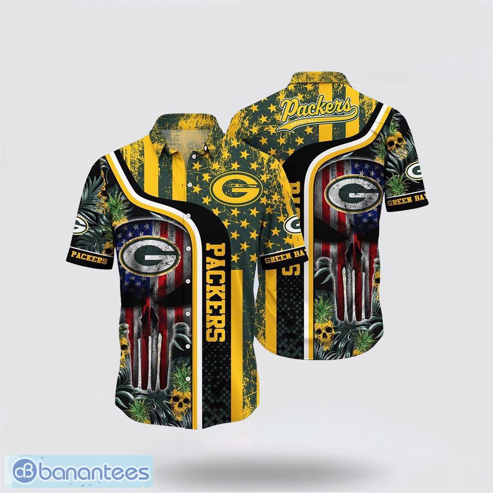 NFL Green Bay Packers Skull Leaf Halloween Fans Hawaiian Shirt Gift For Men  And Women - Banantees