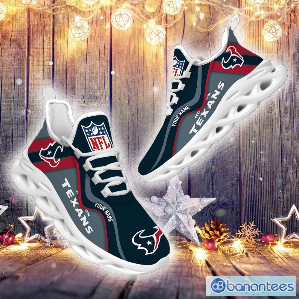 Houston Texans NFL Max Soul Shoes Custom Name Sneakers Gifts For NFL Fans