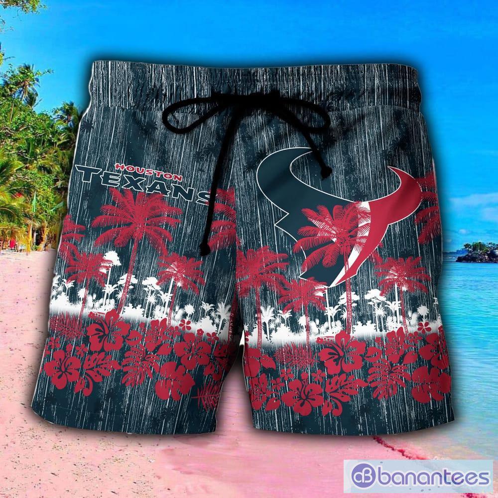 Houston Texans NFL Graphic Tropical Pattern Style Summer 3D Hawaiian Shirt  And Shorts For Men And Women Gift Fans - Banantees